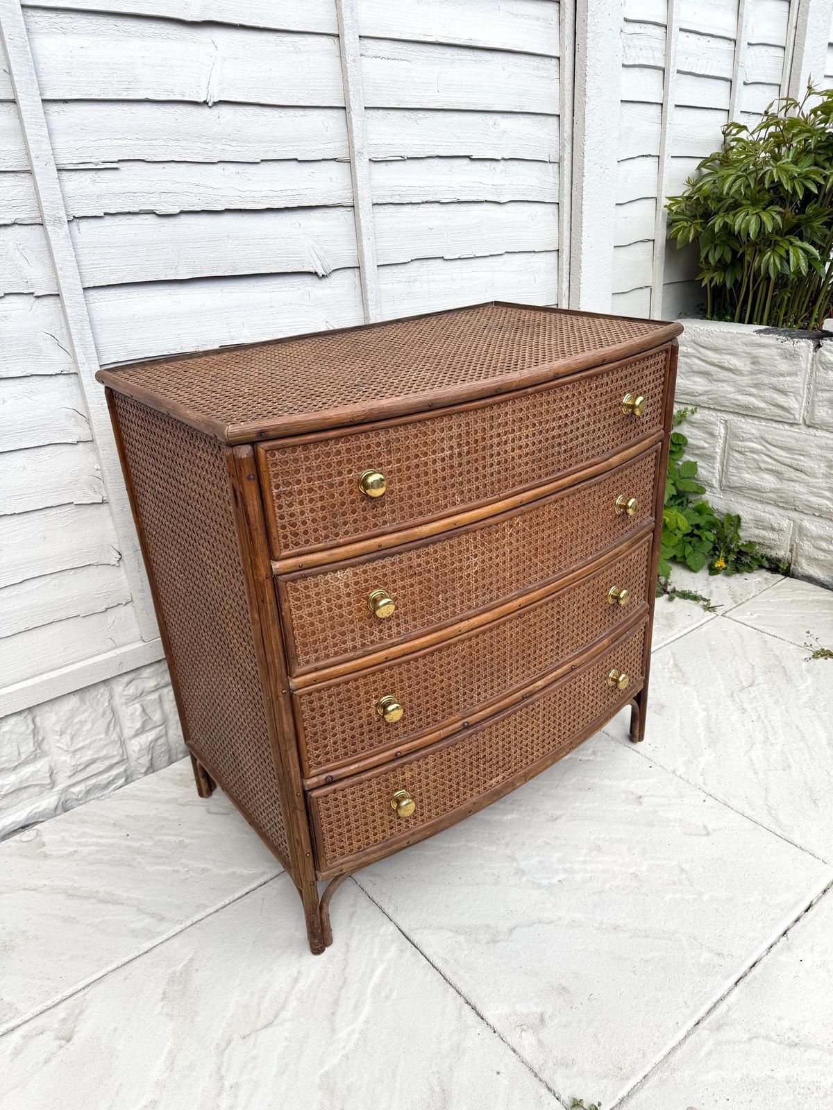 Rattan Chest Of Drawers | Vintage Boho Bedroom Decor photo furniture