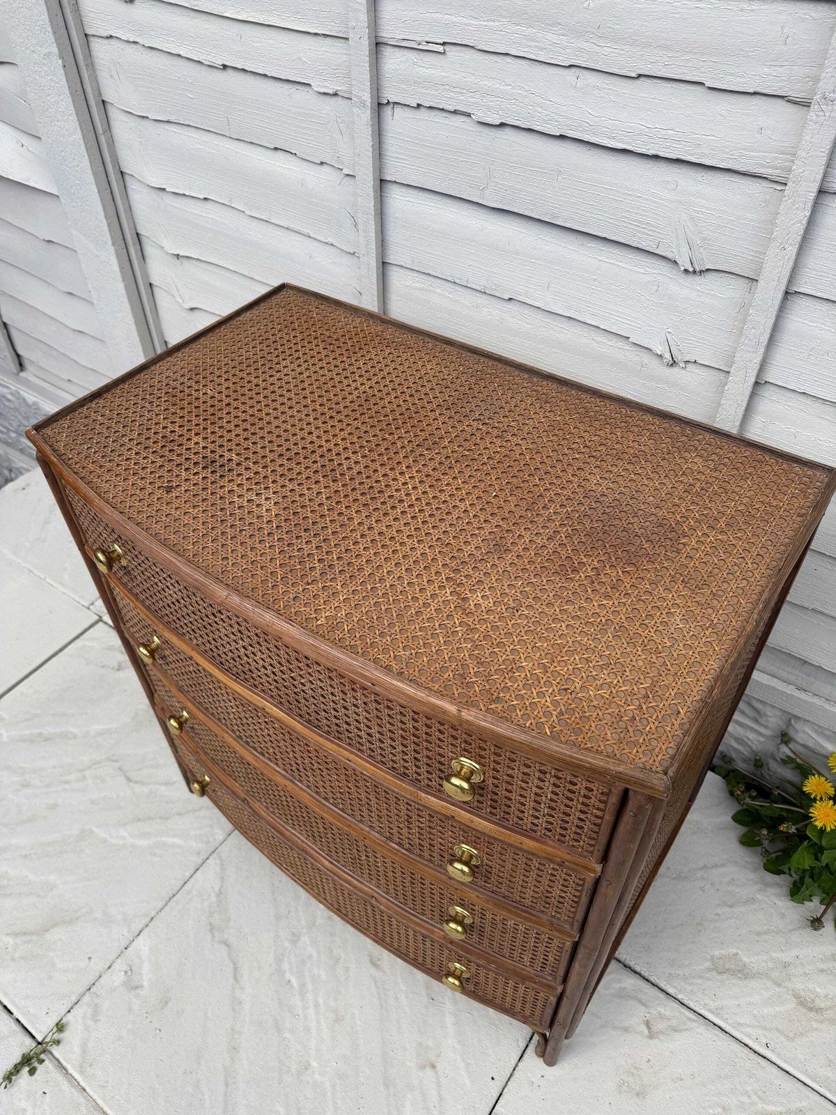 Rattan Chest Of Drawers | Vintage Boho Bedroom Decor photo Furniture