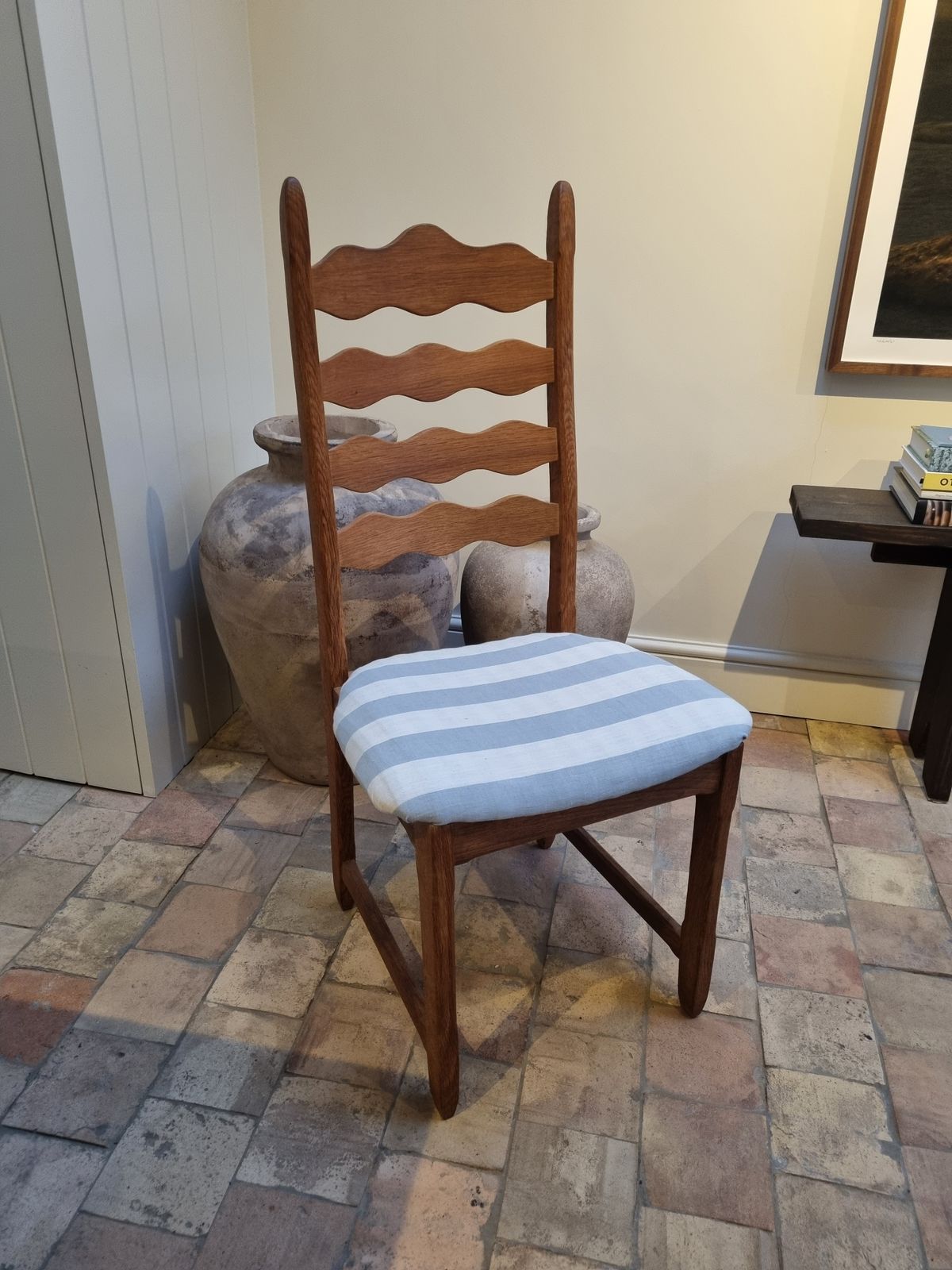 Ladderback Solid Wood Chairs Style Of Henning Kjærnulf, 1960s, Set Of 4