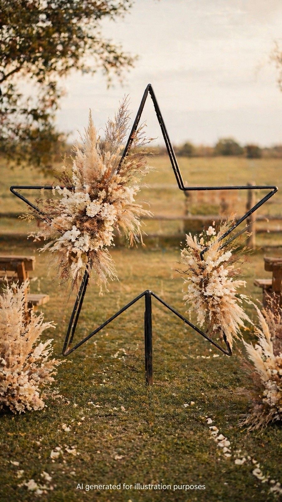 photo furniture Xl Black Metal Star Garden Stake Display Sculpture Christmas Wedding Decor