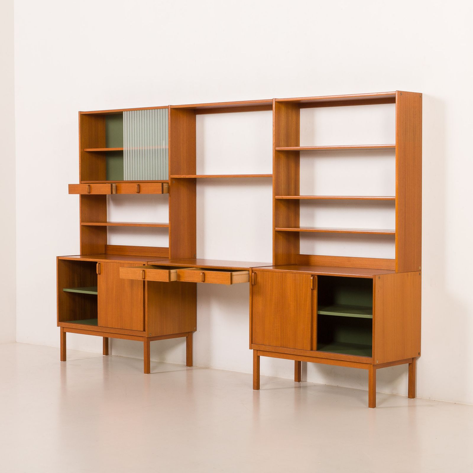 Free Standing Wall Unit With A Desk By Bertil Fridhagen For Bodaford, Sweden, 1960 photo vinterior