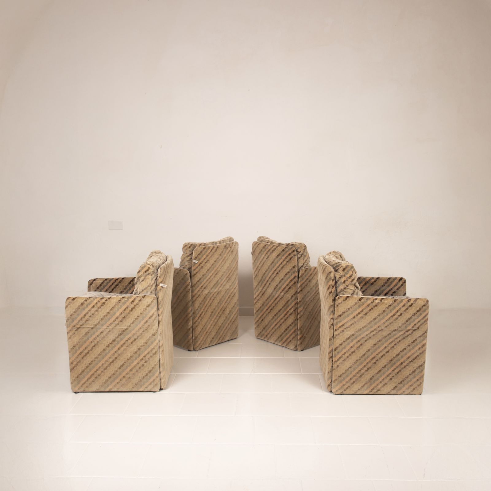 Set Of 4 Salpol Armchairs By Angelo Mazzola In Collaboration With Missoni photo Furniture