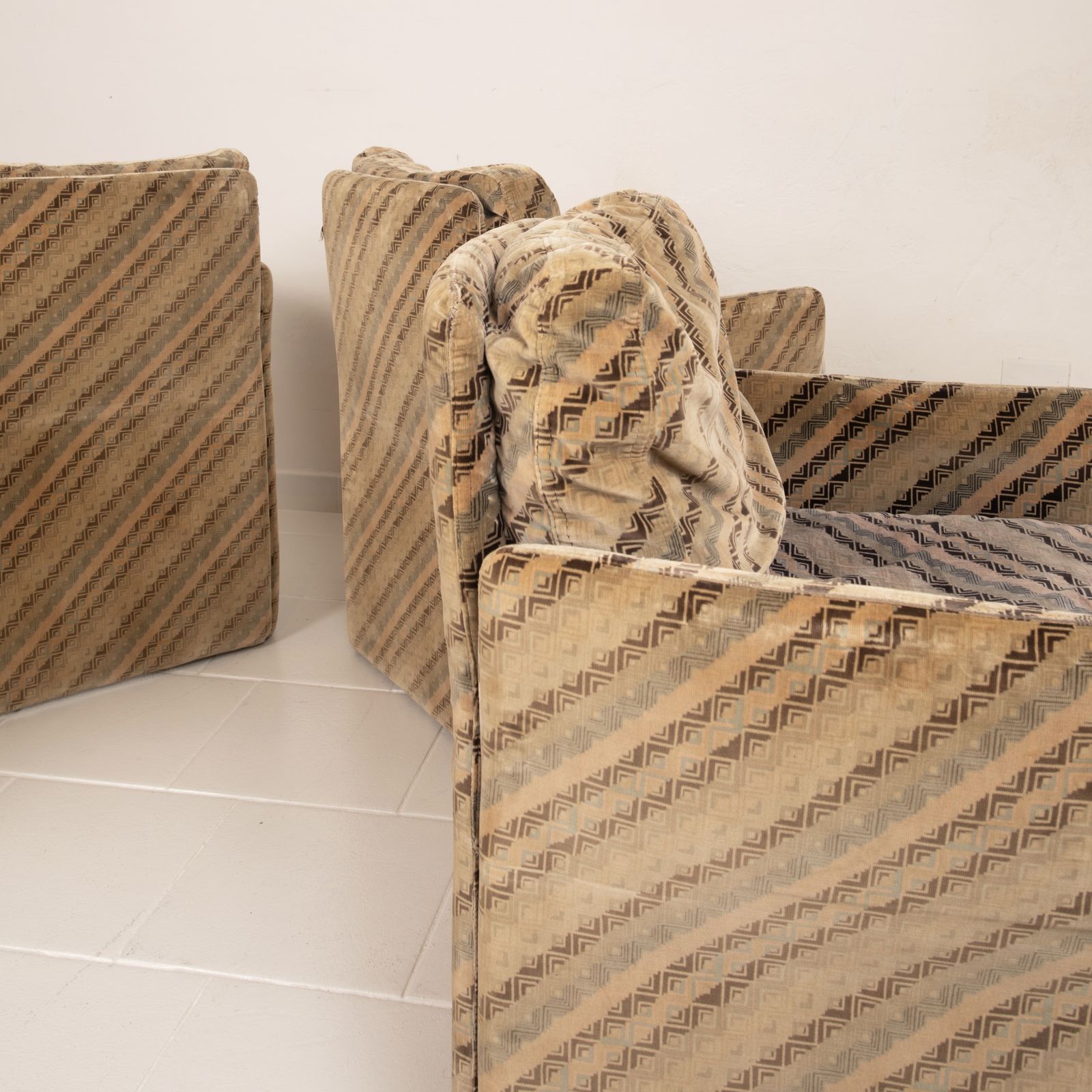 Set Of 4 Salpol Armchairs By Angelo Mazzola In Collaboration With Missoni photo vinterior