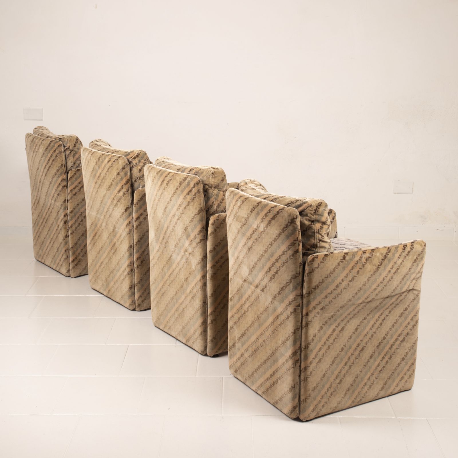 photo vinterior Set Of 4 Salpol Armchairs By Angelo Mazzola In Collaboration With Missoni