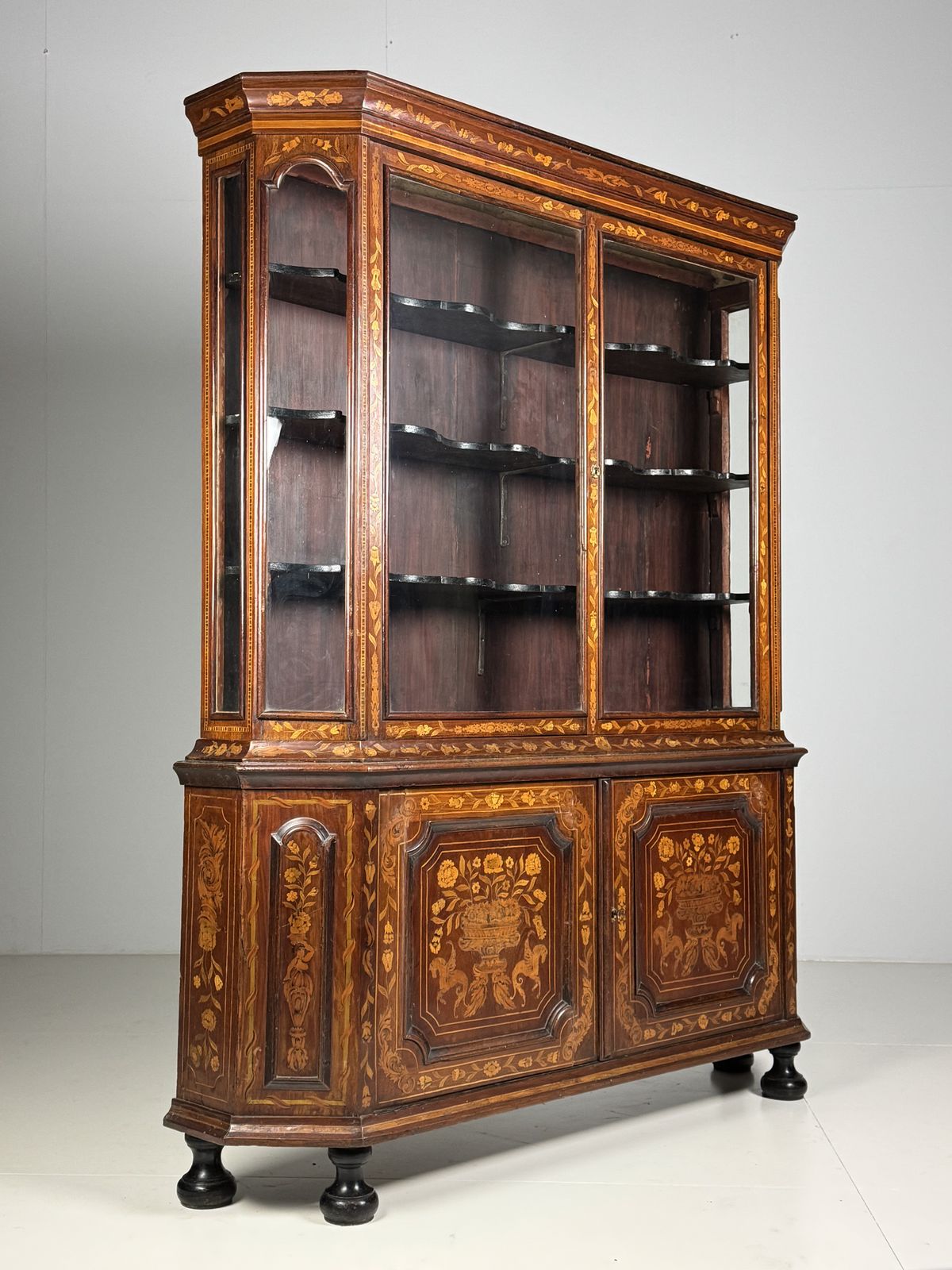 Dutch Marquetry Cabinet 1760 1780 Por