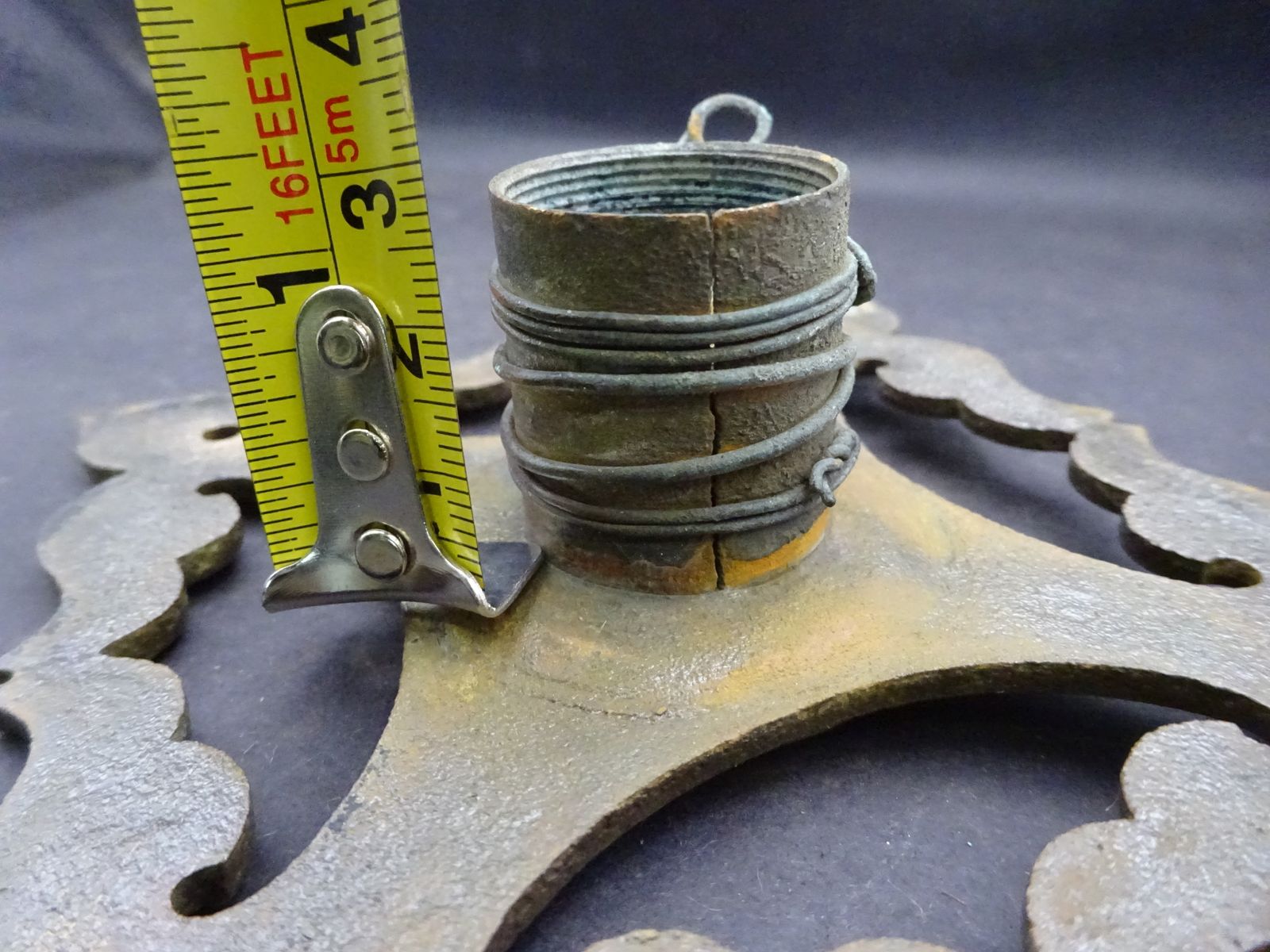 Reclaimed Antique Brass Quatrefoil Door Bell photo vinterior