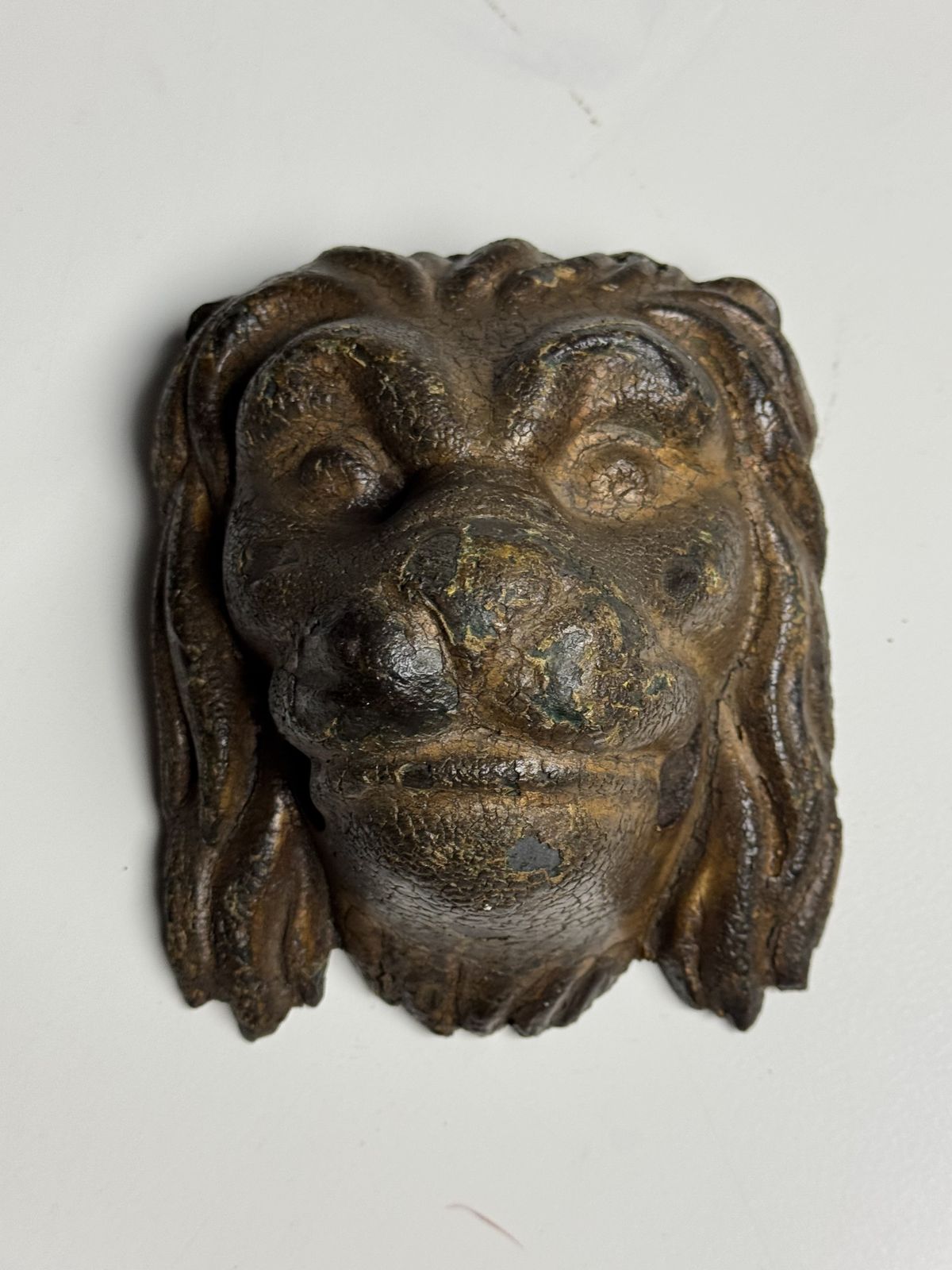 1262.0 Set Of 3 Cast Iron Lion Heads, 1800s photo