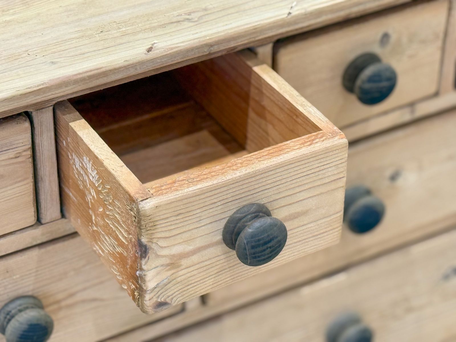 Pine Chest Of Drawers – 13 Drawer Stripped Antique Storage photo Furniture