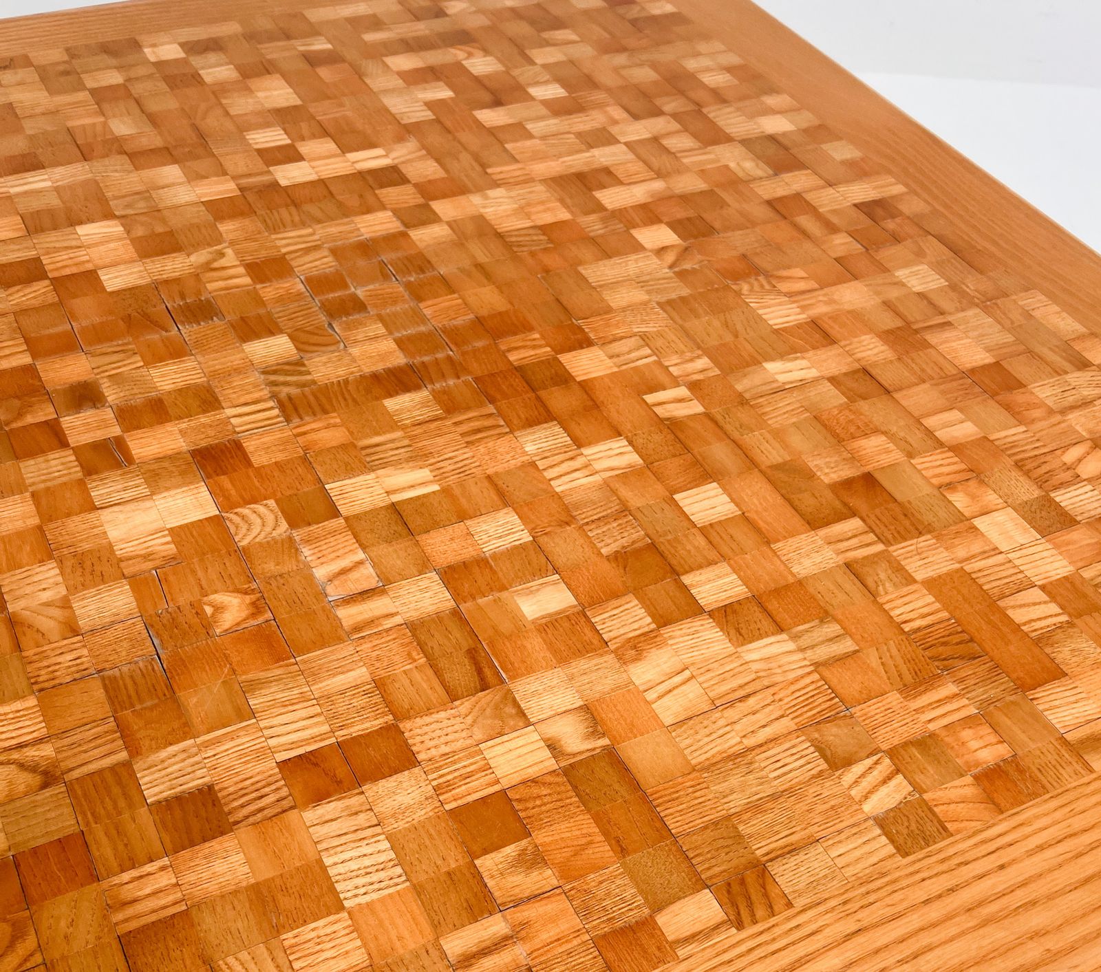 photo furniture Beechwood Mosaic Inlaid Coffee Table Attributed To Middelboe And Lindum, 1970s