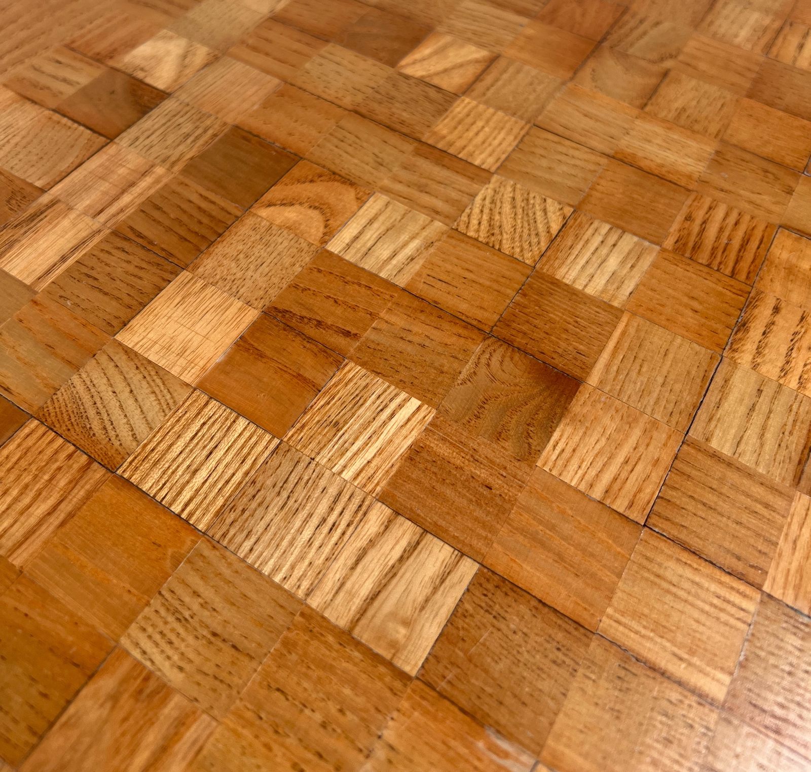 photo for sale Beechwood Mosaic Inlaid Coffee Table Attributed To Middelboe And Lindum, 1970s