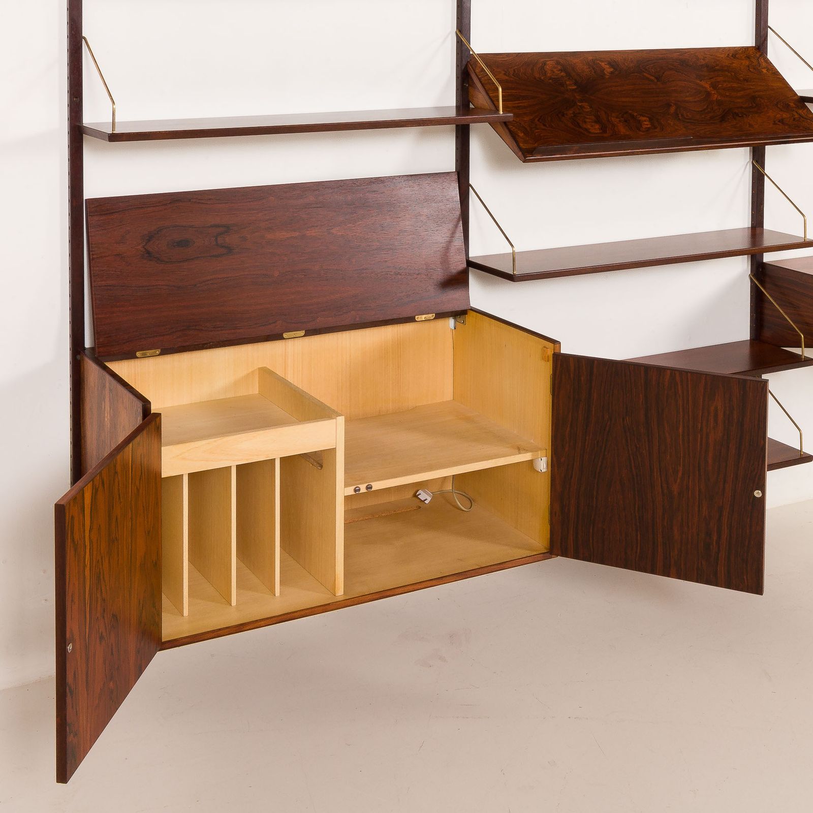 Furniture Hansen And Guldborg Rosewood Wall Unit With A Desk, Denmark 1960s photo