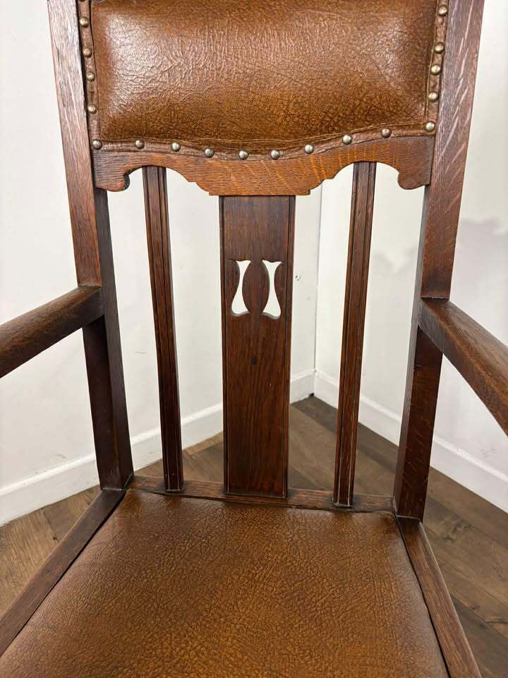Art Nouveau Oak  Armchair, 1900s photo buy