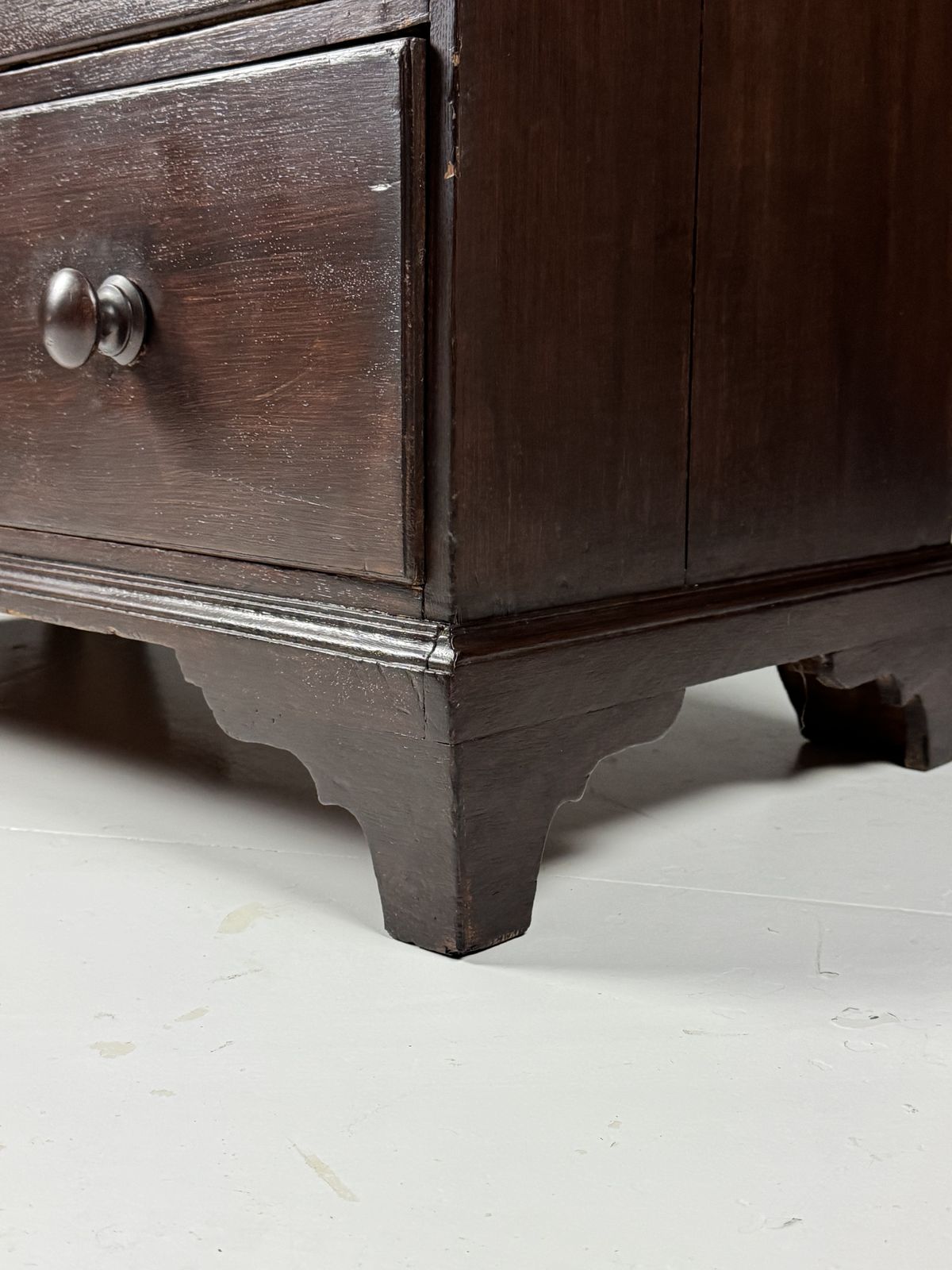 English 19th Century Oak Chest Of Drawers photo vintage