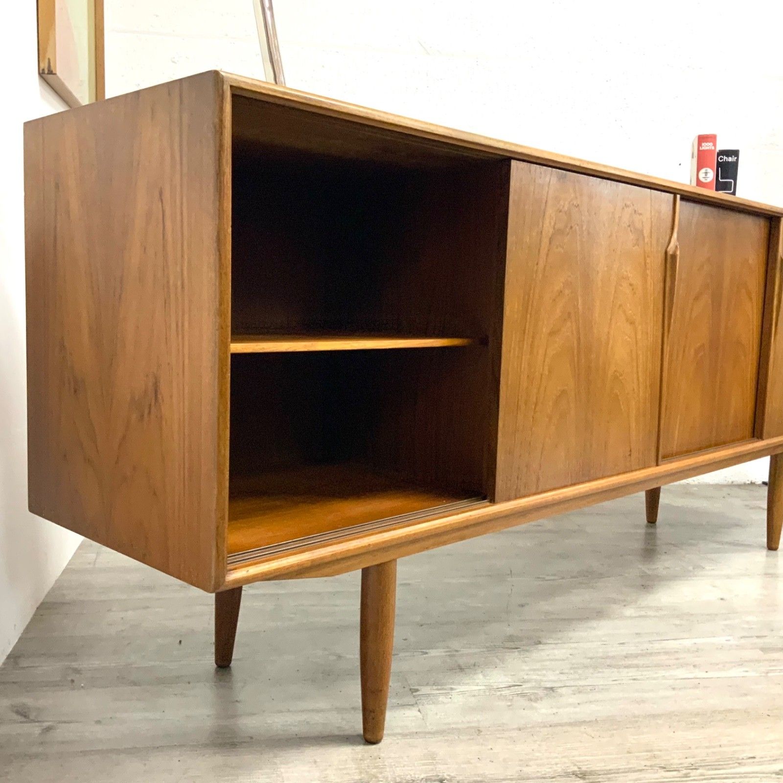 Furniture Danish Teak Axel Christensen Sideboard With Hutch By Gunni Omann For Aco Mobler photo