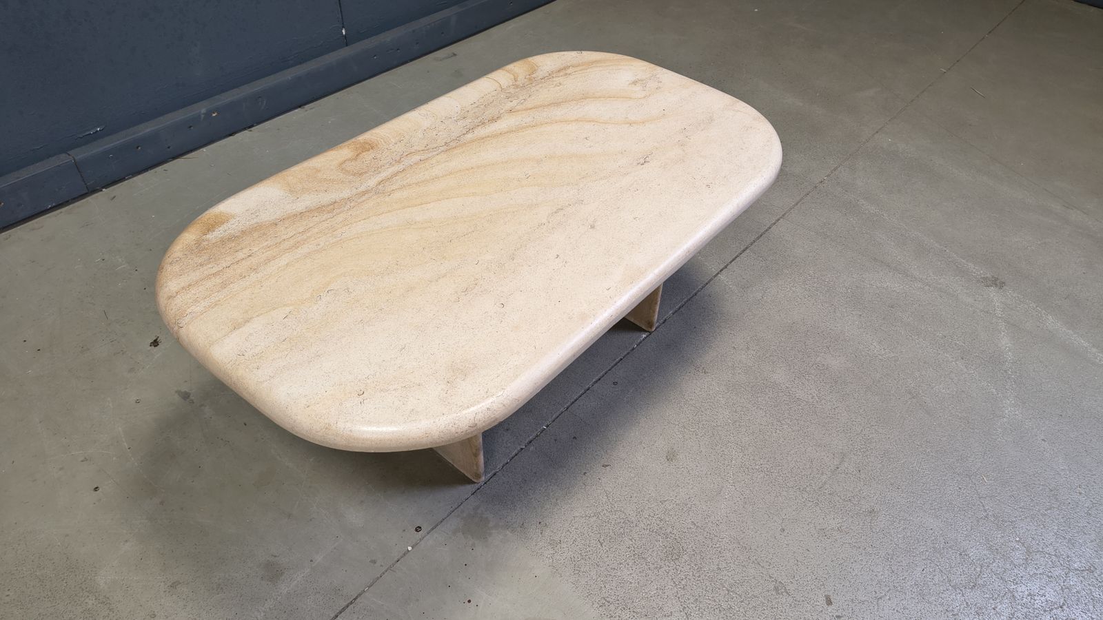 photo for sale Vintage Italian Travertine Coffee Table, 1970s