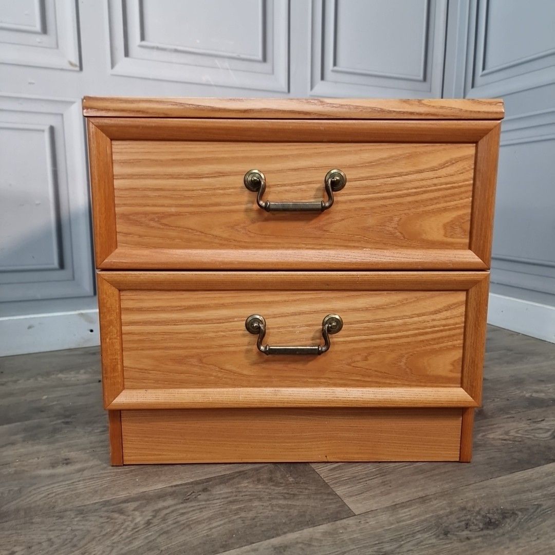 G Plan Bedside Tables Pair Albany Teak Two Drawer Cabinets Retro Vintage Mcm photo Furniture