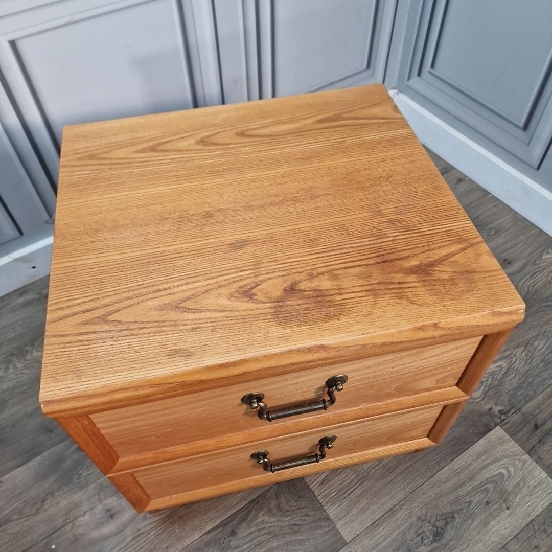 G Plan Bedside Tables Pair Albany Teak Two Drawer Cabinets Retro Vintage Mcm photo vinterior
