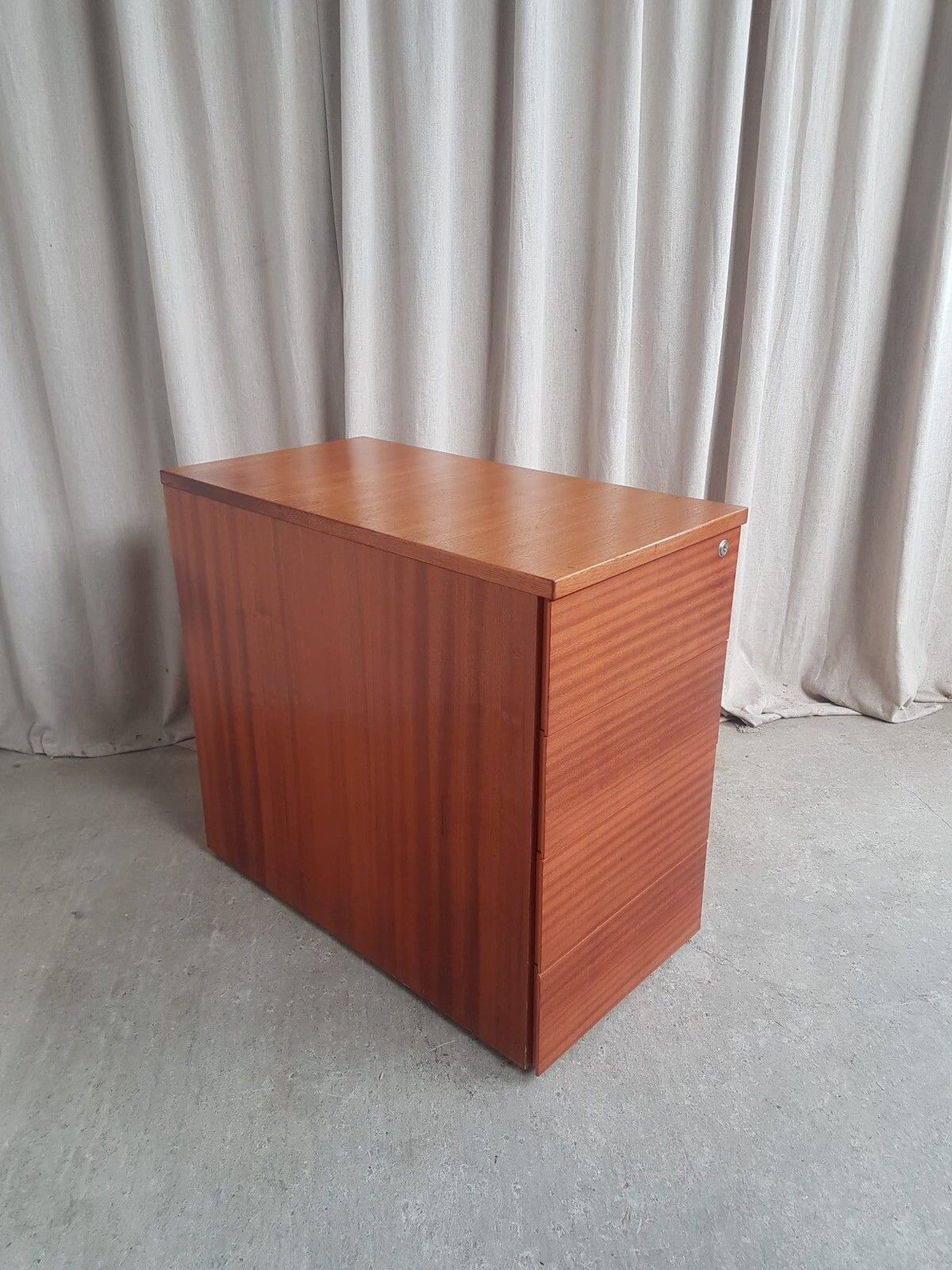 Vtg Late Mid Century Filing Chest Of Drawers Scandi Retro Danish Minimalist R607 photo vinterior