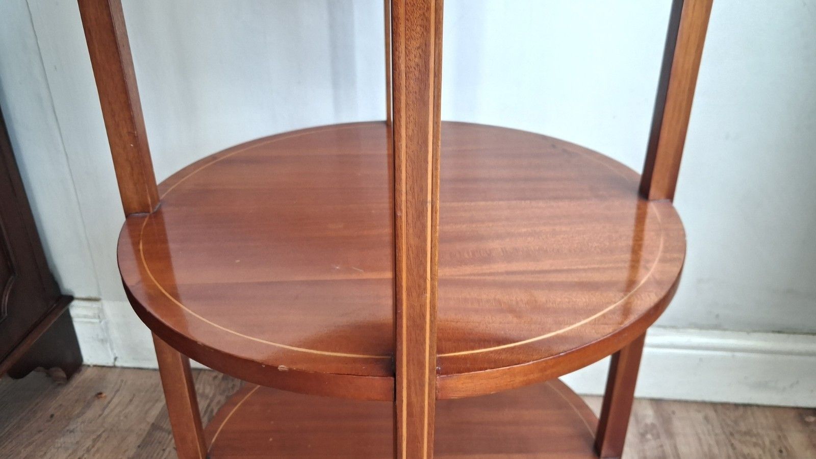 Elegant Edwardian Mahogany 3 Tier Butlers Tray Top Drinks /Side/Occasional Table photo buy