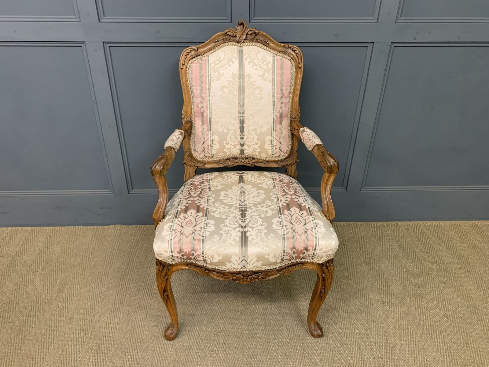 Pair Of French Carved Walnut Armchairs photo vinterior