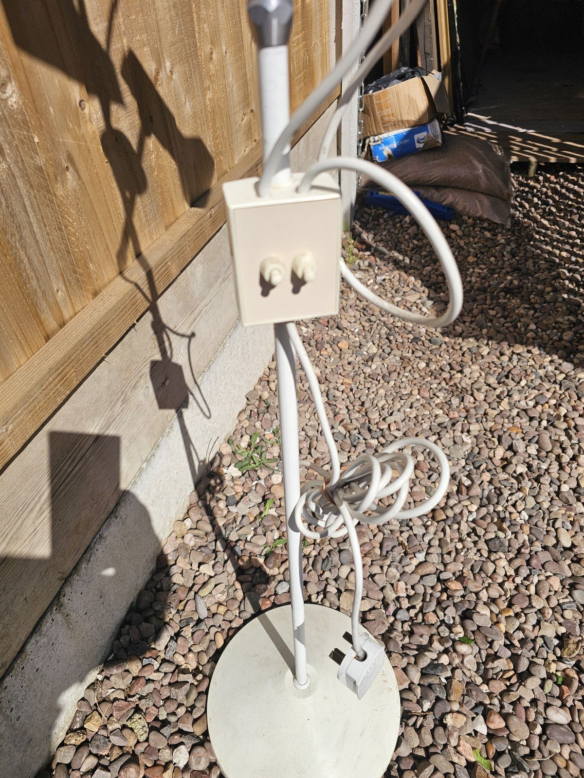 Vintage Mid Century 2 Light Metal Adjustable Spot Floor Standard Lamp 1970 photo Lighting