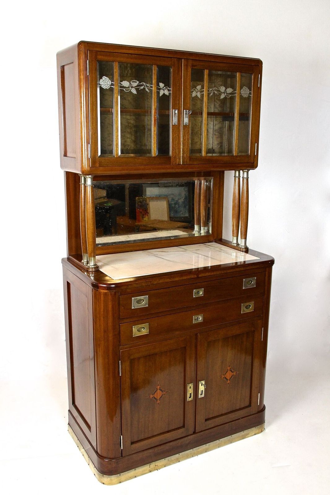 6500.0 20th Century Art Nouveau Cabinet/ Buffet By H. Bäck,Mahogany, Austria Ca. 1910 photo