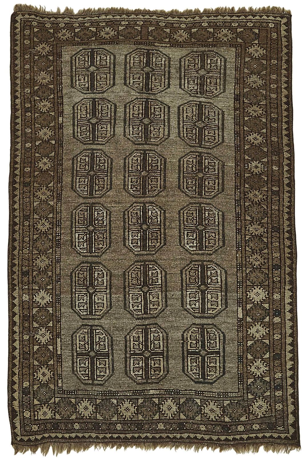 3x4 Beige Antique Afghan Ensari Rug   50121