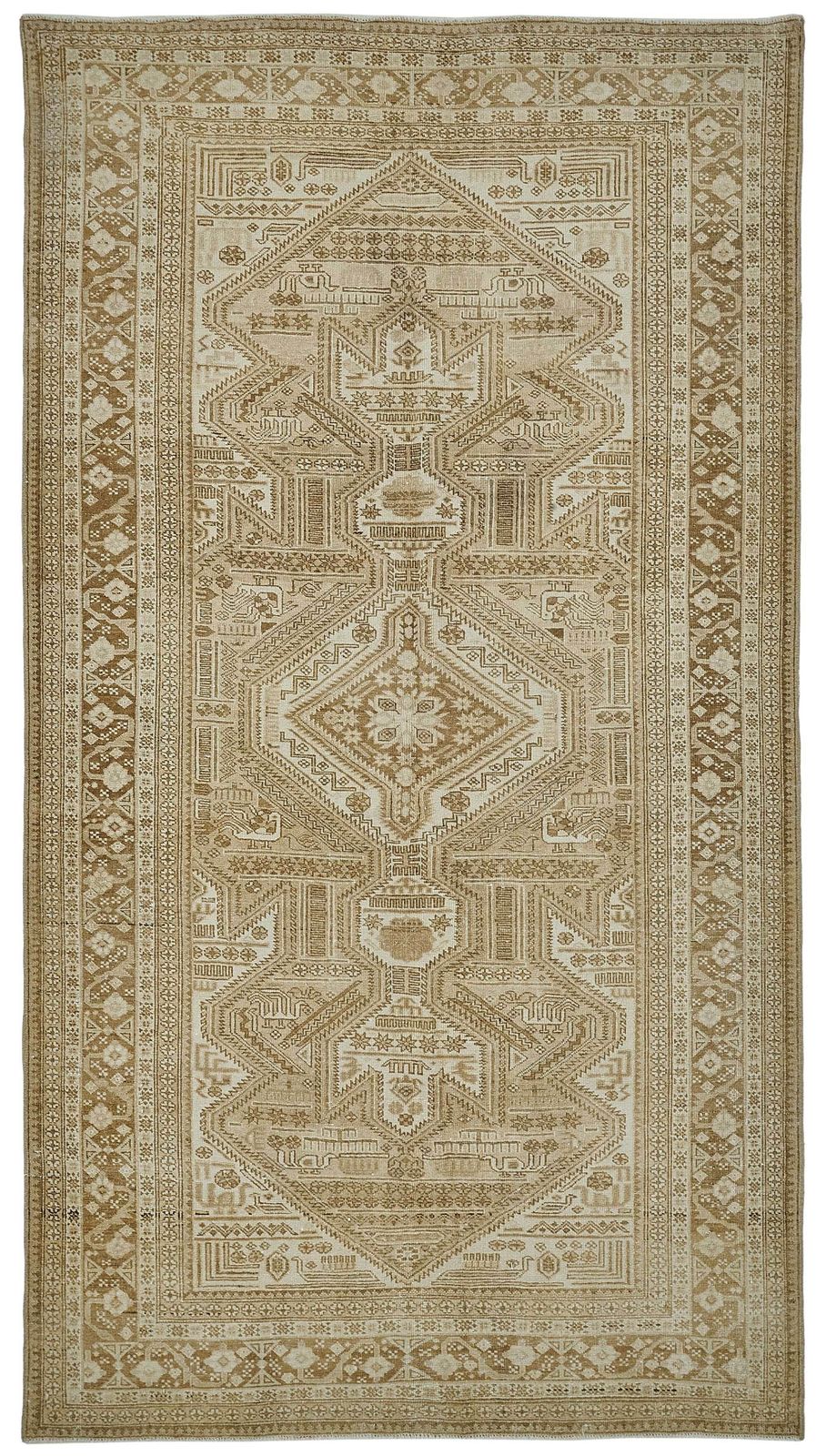 5x9 Beige Antique Afghan Belouch Rug   50134