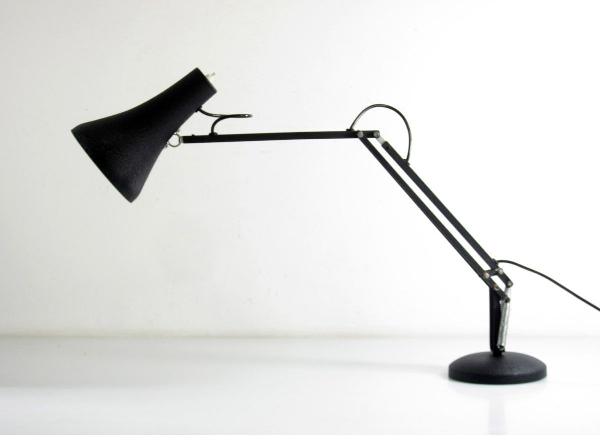 Lighting Anglepoise Vintage Adjustable Desk Lamp – Black With Rare Textured Finish photo