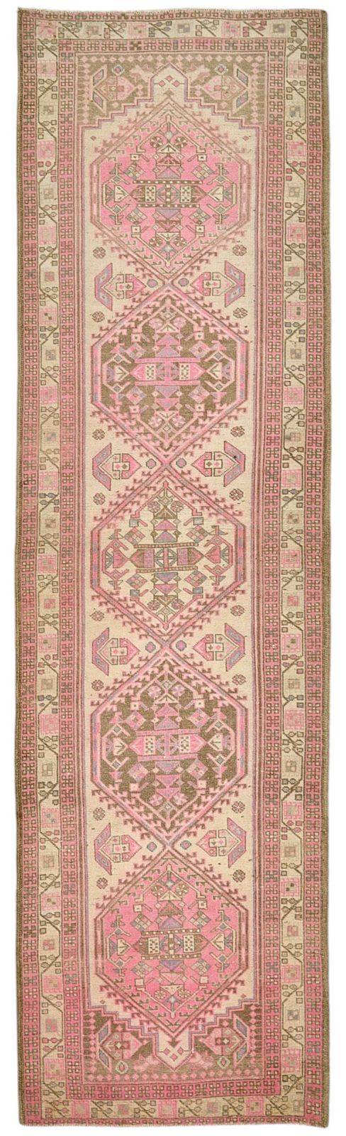 Tapis de couloir d'époque turc Kars 3x10
