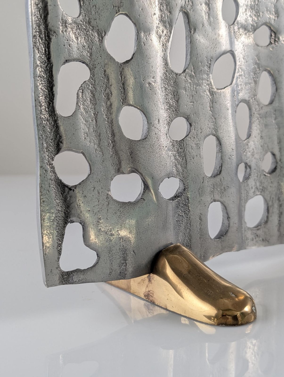 Sculptural Spark Arrestor In Brass And Aluminum By David Marshall, 1980s photo Home Fixtures