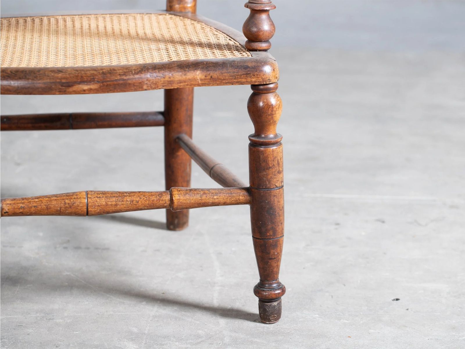 photo for sale Caned Faux Bamboo Armchair, 1800s
