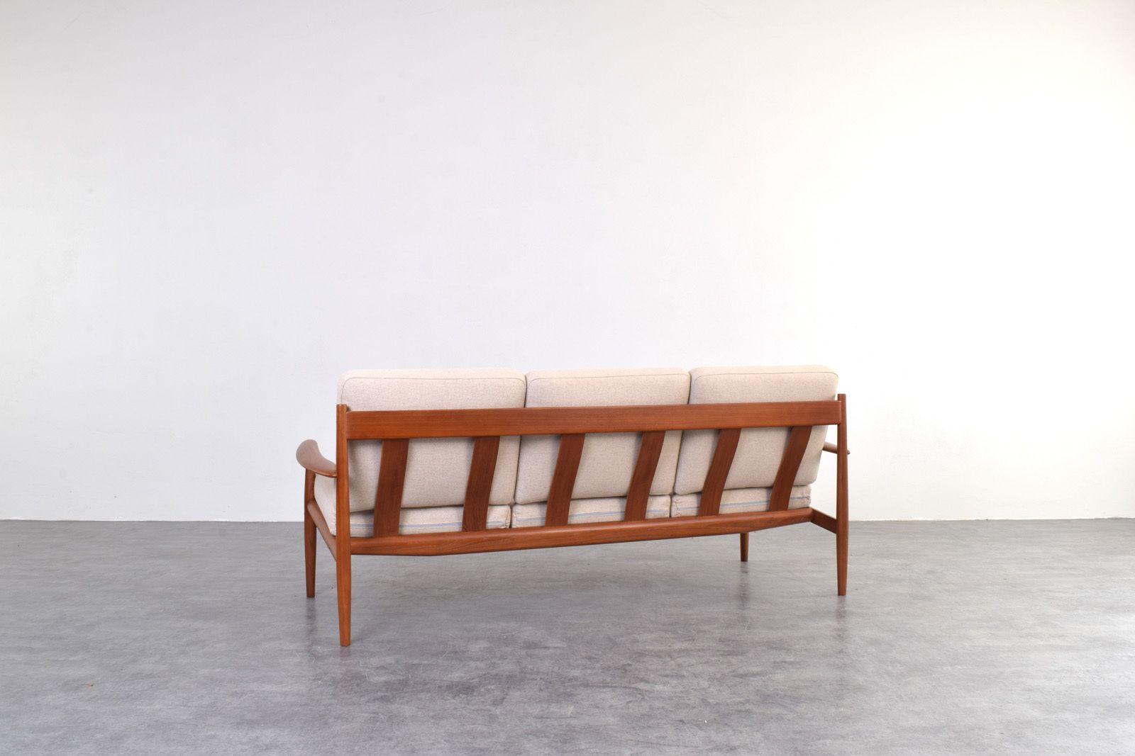 Mid Century Danish Teak & Wool Sofa By Grete Jalk For France & Søn photo vintage