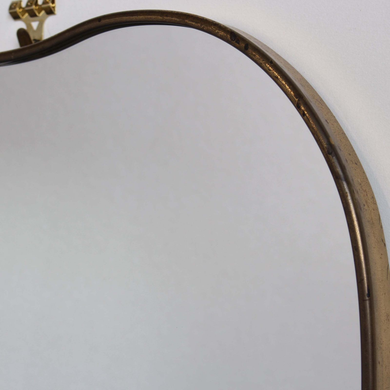 Home Decor Vintage Italian Wall Mirror With Brass Frame (Circa 1960s) photo