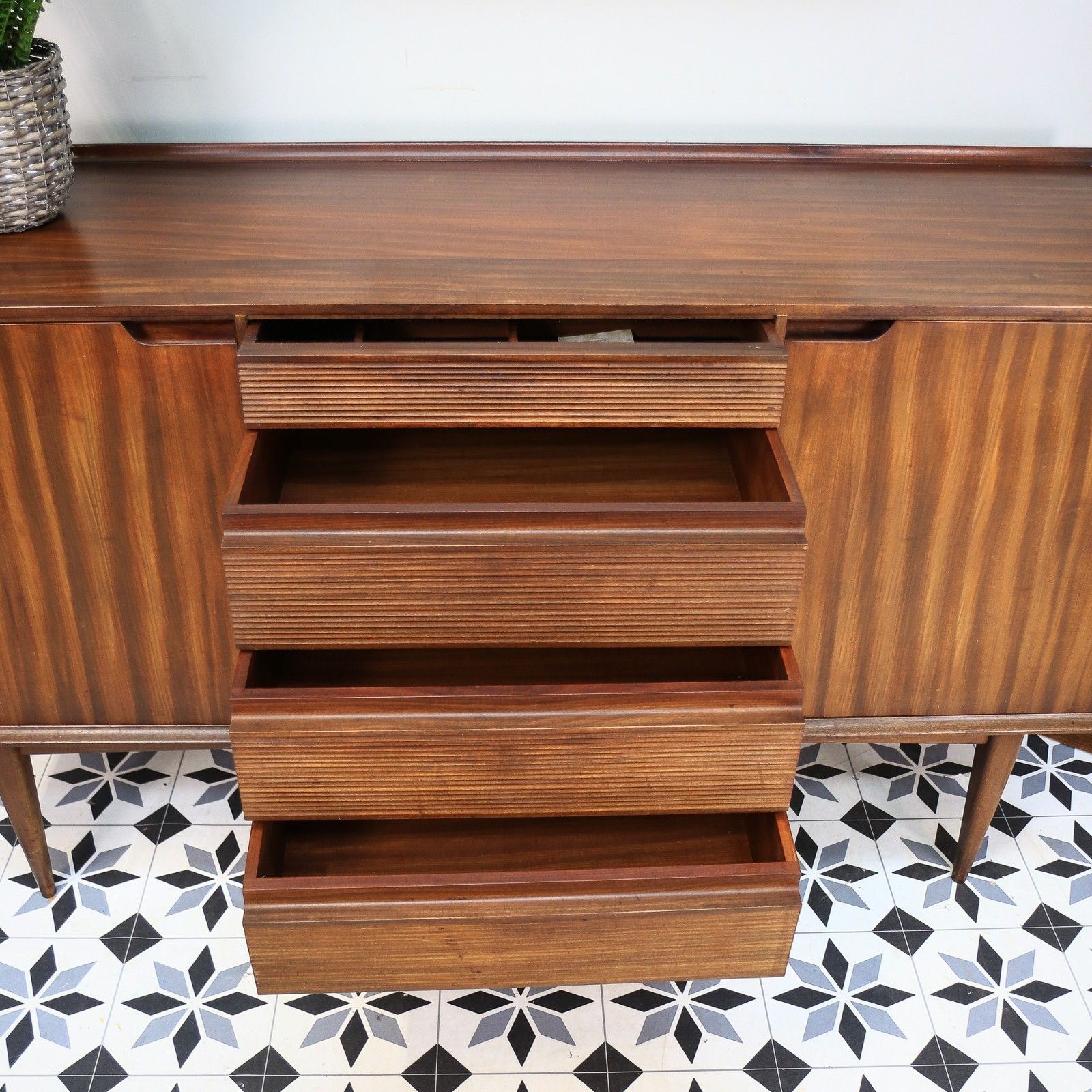 995.0 Richard Hornby For Fyne Ladye Afromosia Teak Sideboard Retro Mid Century photo