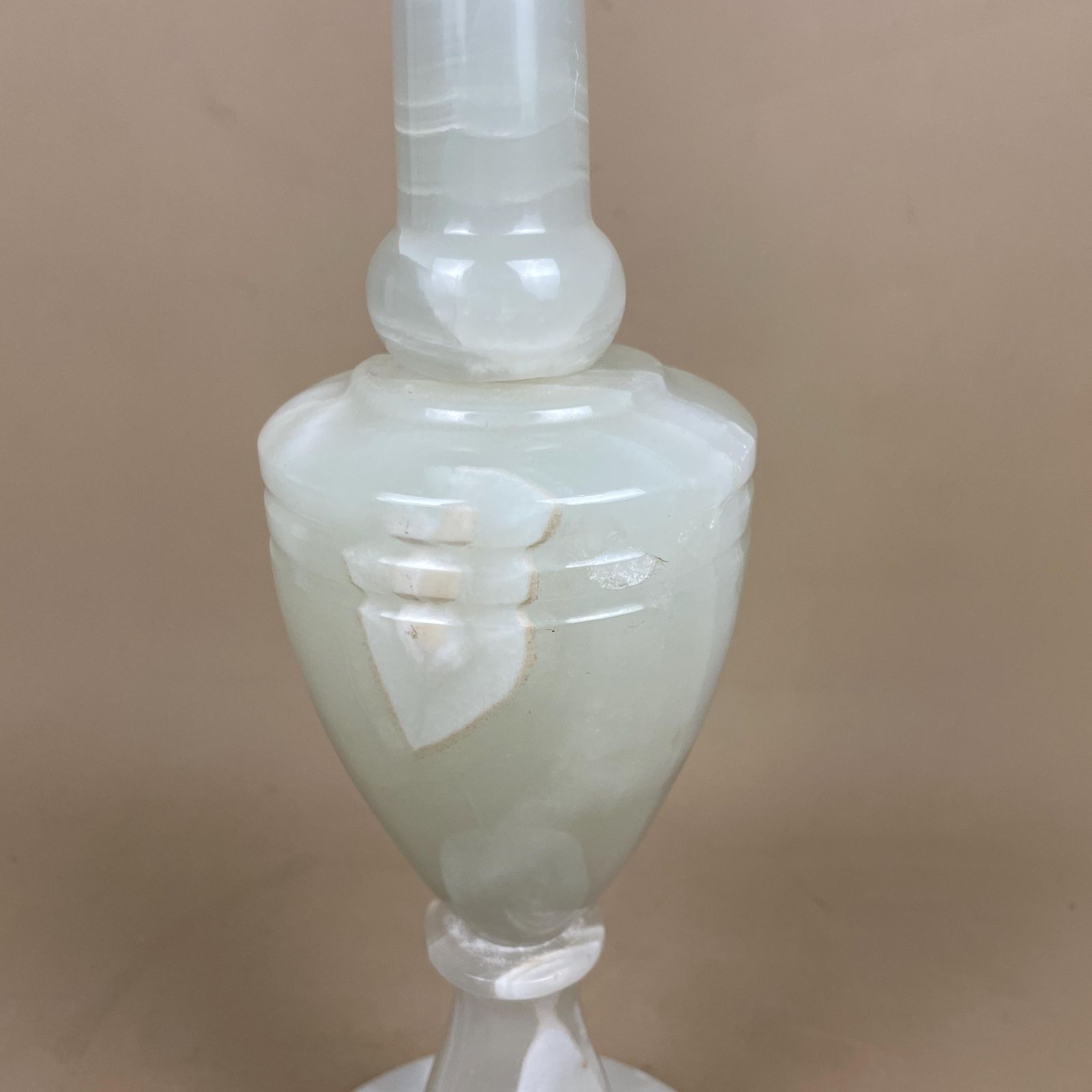 Marble Table Lamp Base Large Green Stone Vintage Bedside Light Brass Fitting Classic Column Lighting Mid Century Style photo buy