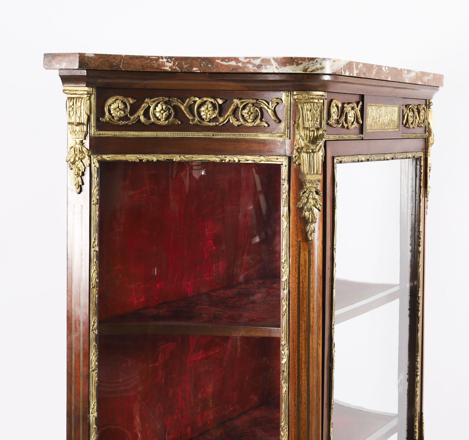 photo furniture Antique French Louis Revival Parquetry Display Cabinet C1870  19th C