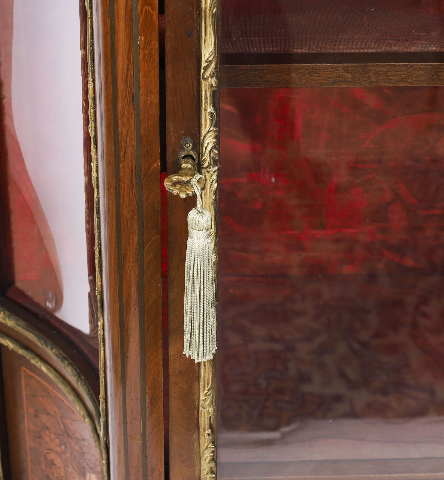 2200.0 Antique French Louis Revival Parquetry Display Cabinet C1870  19th C photo