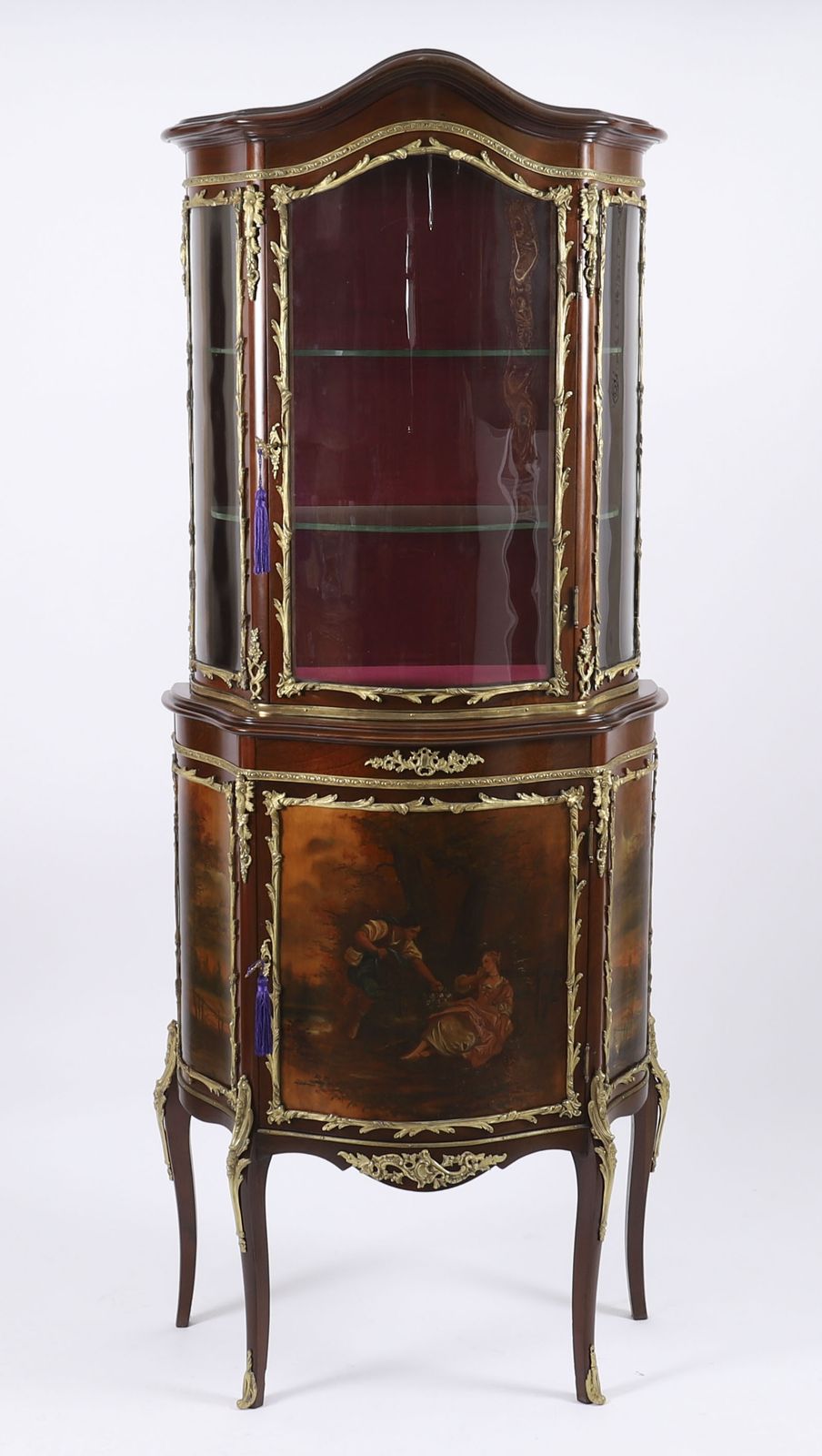 3750.0 Antique French Vernis Martin Vitrine Display Cabinet C1880 19th C photo