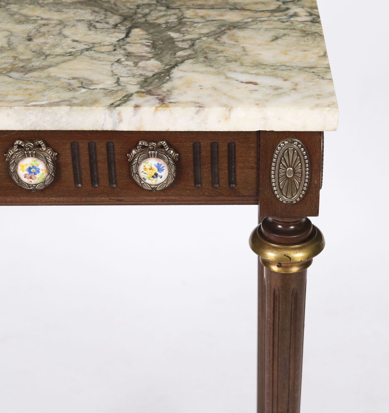 Antique Peite Console Sevres Plaques Marble Top 20th Century photo vinterior