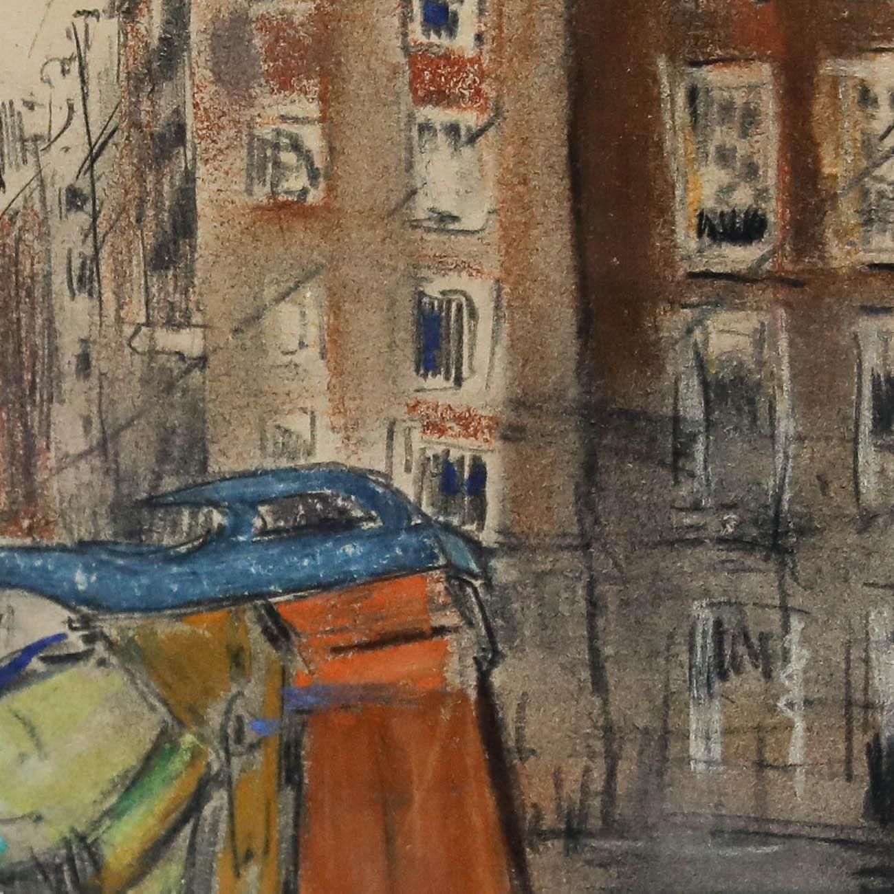 Sam Van Beek (1878 1957) Mixed Media, View Towards The Guldehandsteeg photo vinterior
