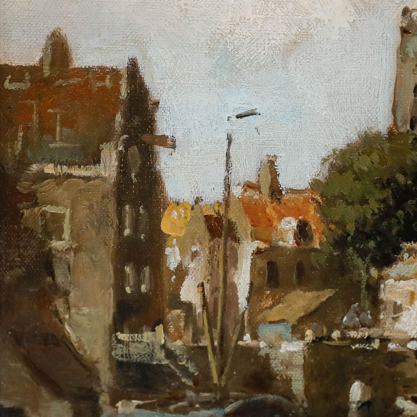 L. Schmitt Framed Early 20th Century Oil, View Of A Dutch Town photo 325.0