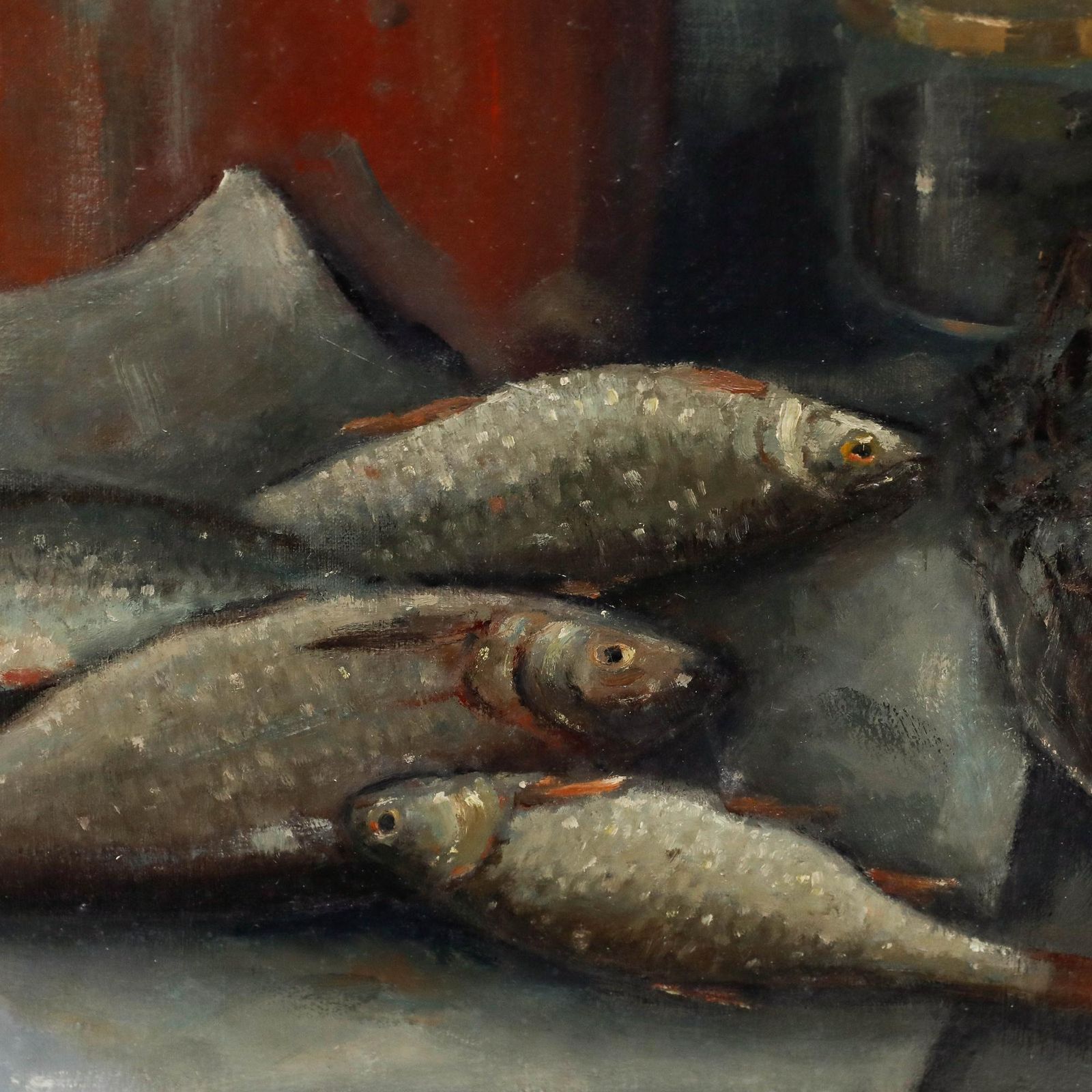 Henk Rhee (1914 1999) 20th Century Oil, Fisherman's Tackle photo 450.0
