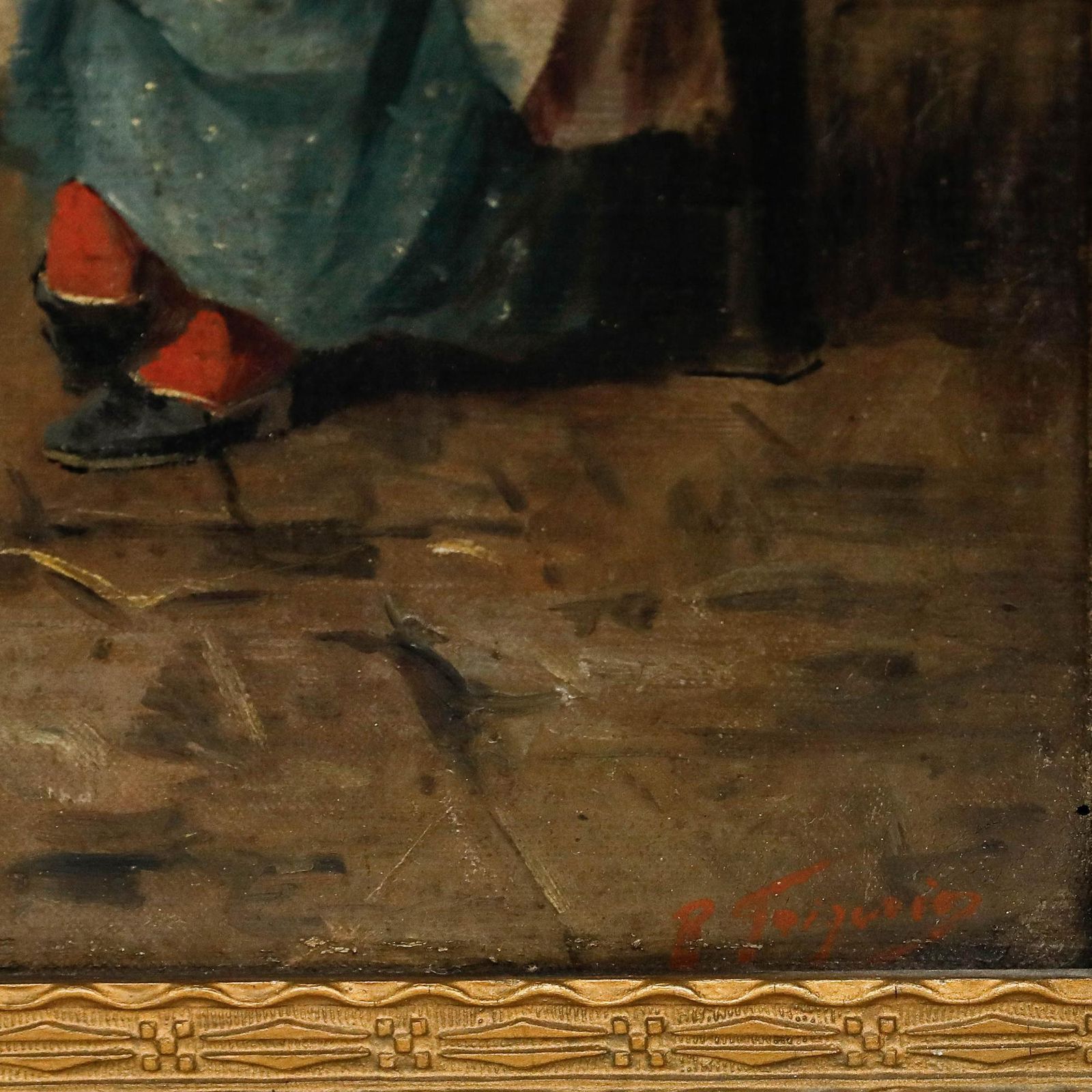 photo for sale Raffaele Frigerio (1875 1948) Framed 19th Century Oil, Tied Together