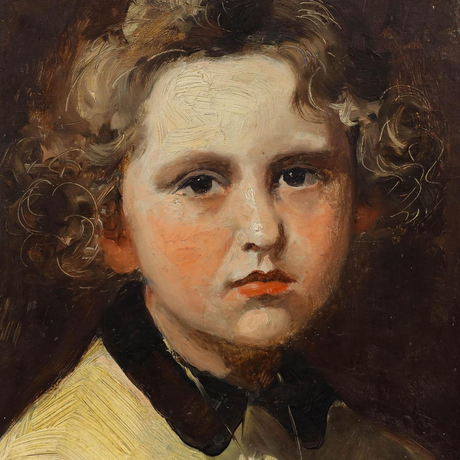 José Wolff (1885 1964) Mid 20th Century Oil, Girl In Yellow photo Art
