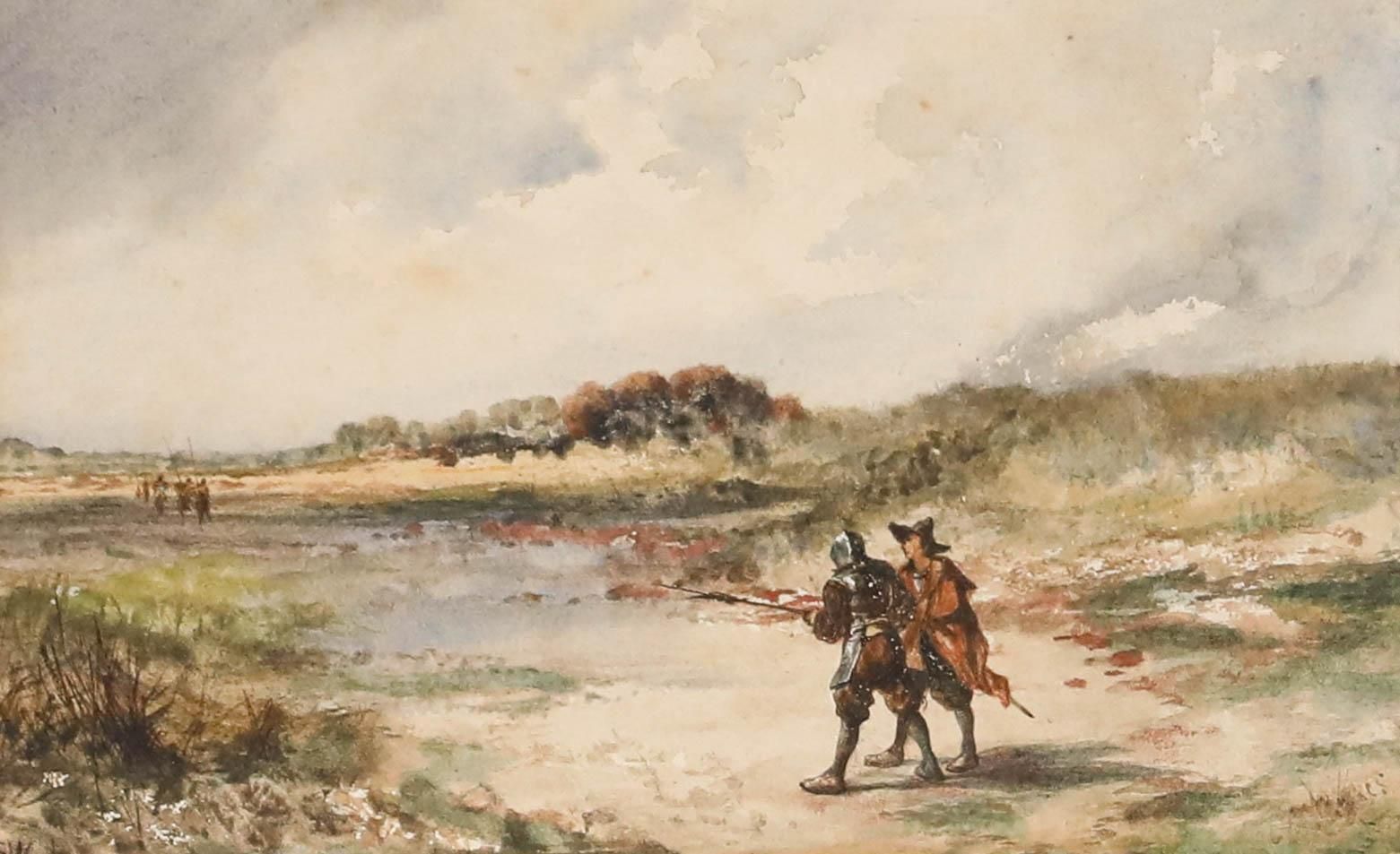 Frederick Weekes (Fl.1854 1893) Framed Watercolour, Informing The Army photo furniture