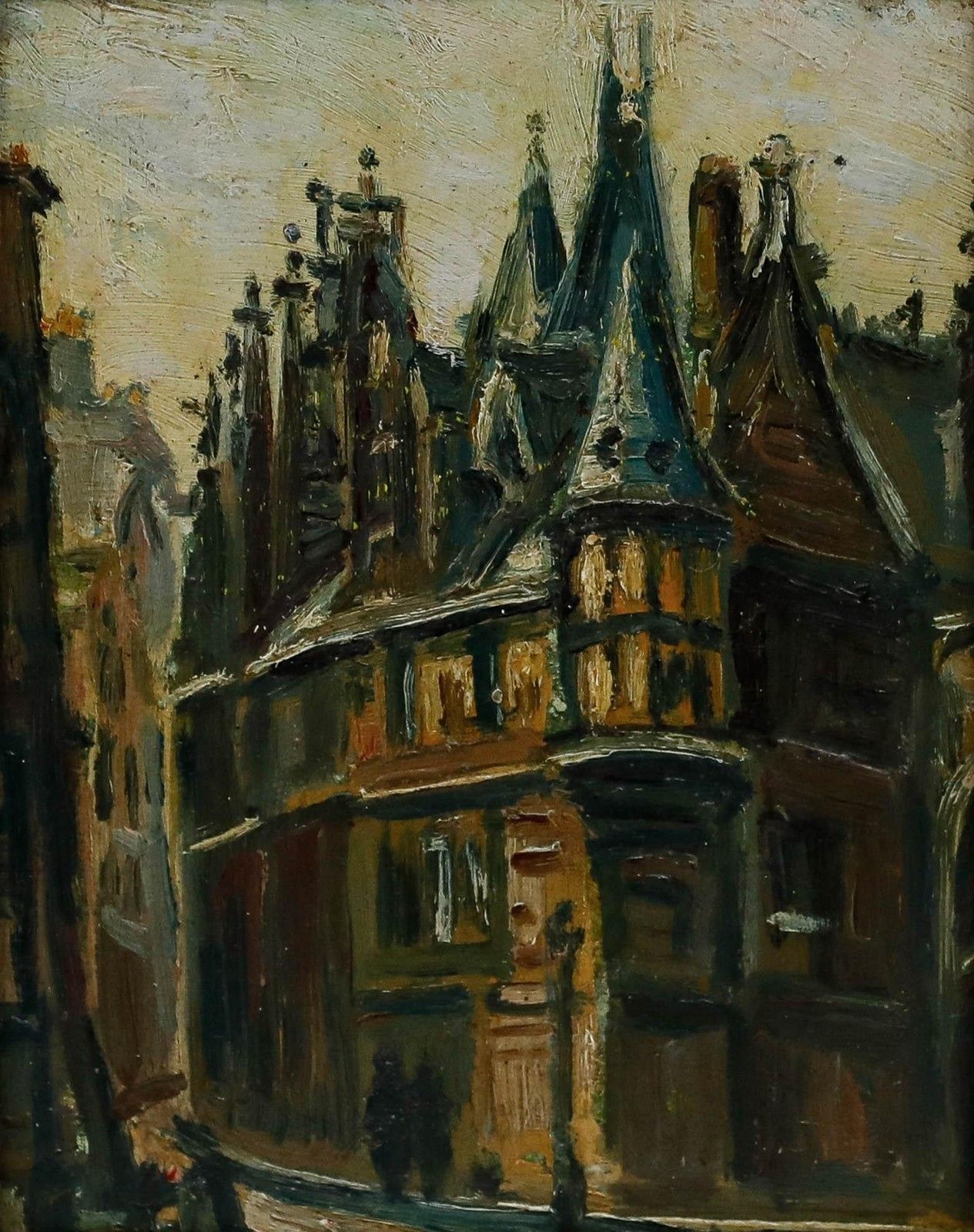 Pierre Antoine Cluzeau (1884 1963) Early 20th Century Oil, Hôtel De Sens photo furniture