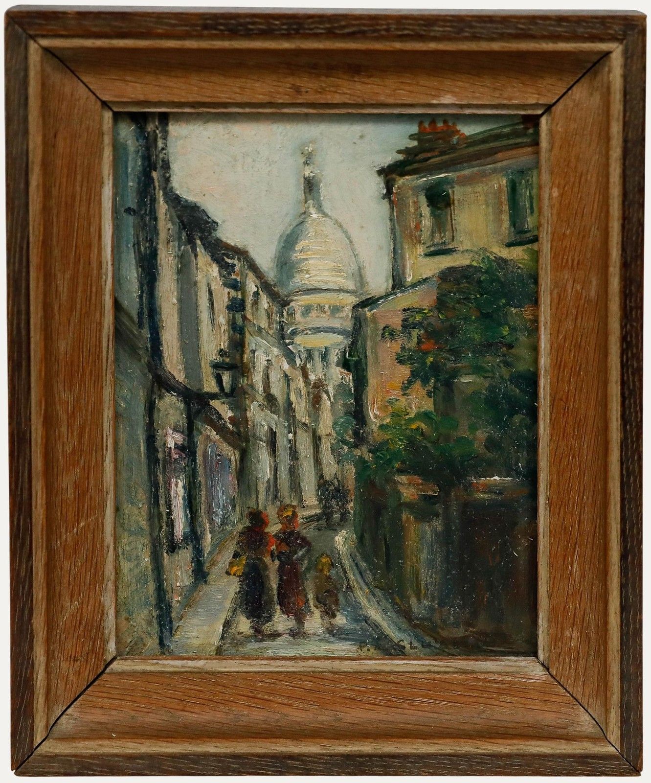 Pierre Antoine Cluzeau (1884 1963) Early 20th Century Oil, View Of Montmartre