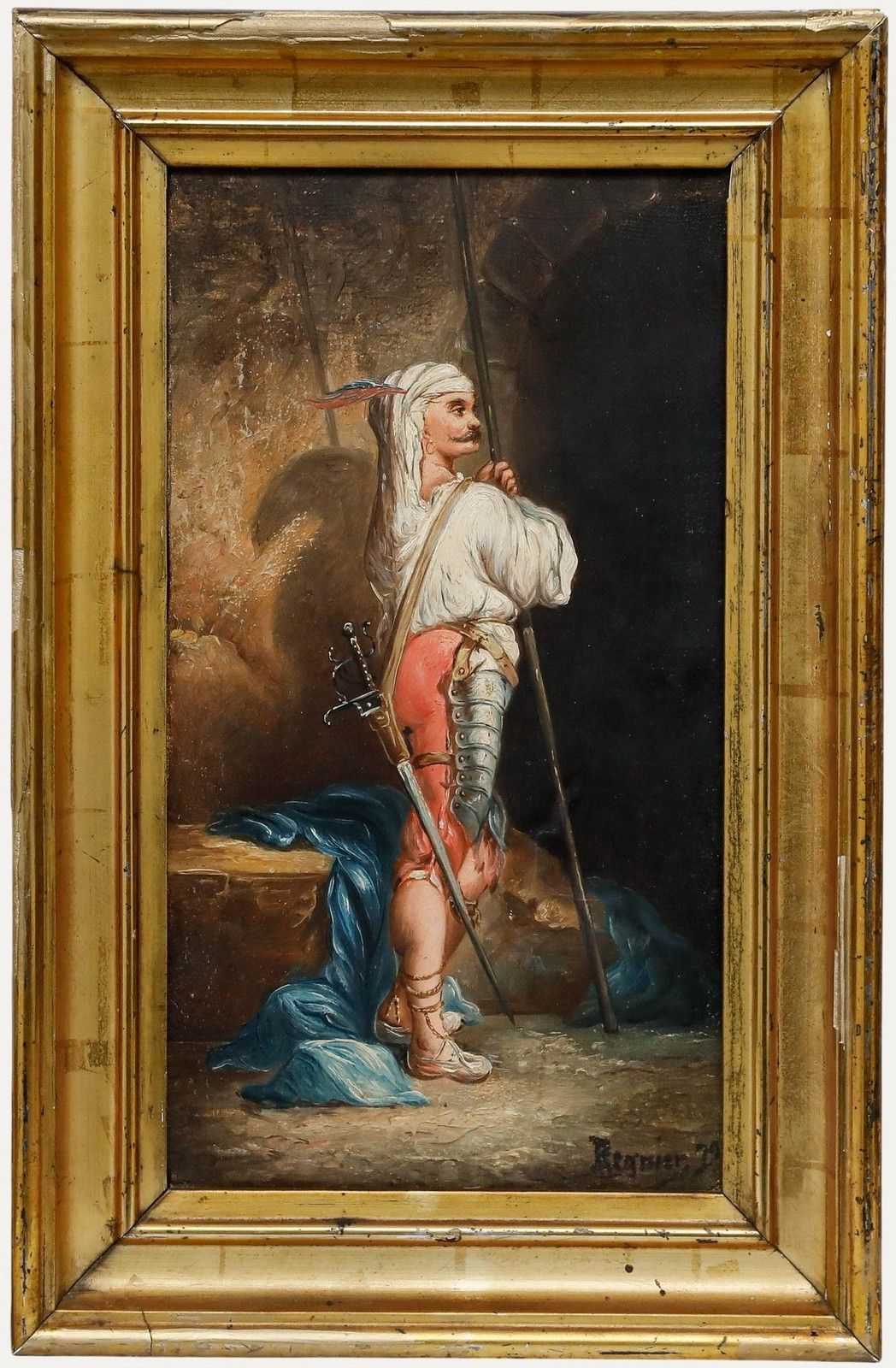 Regnier After Alexandre Gabriel Decamps (1803 1860) 1879 Oil, The Palace Guard
