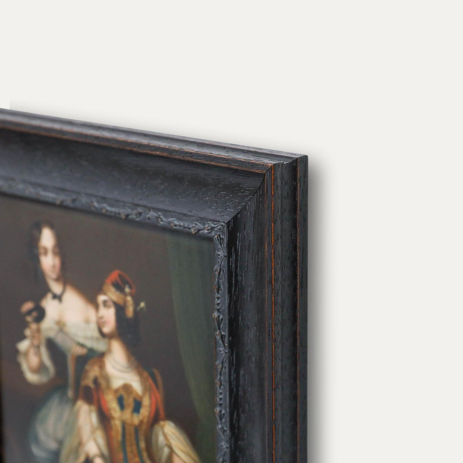Framed Early 19th Century Oil Attending The Masquerade Ball photo 550.0